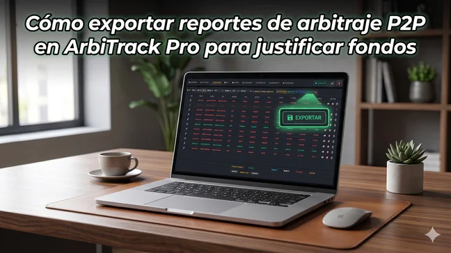Cómo exportar reportes de arbitraje P2P en ArbiTrack Pro para justificar fondos